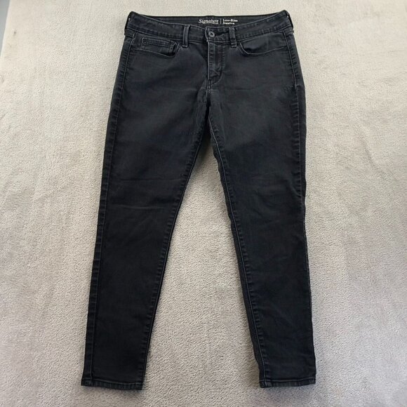 Levis Signature Womens Jeans Size 10S Low-Rise Jegging Skinny Leg Black Denim - Picture 15 of 16